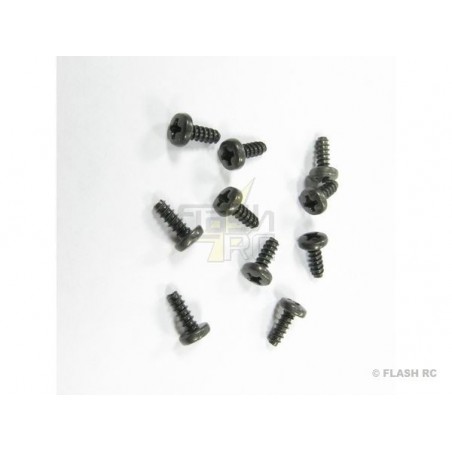 Screws and bolts - Plastic rudder screw 3x8 10pcs Futaba - FLASH RC