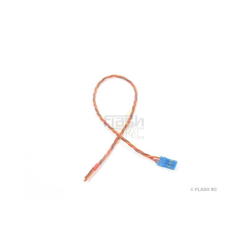 Cavi servo - JR presa maschio 30cm 0,14mm² Silicone Blu Presa Muldentale - FLASH RC