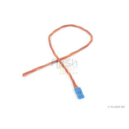 Cables servo - JR enchufe macho 30cm 0,25mm² Silicona Azul Muldental enchufe - FLASH RC