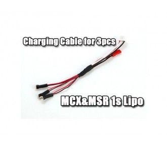 For E-FLITE/BLADE/NINE EAGLE batteries - Charging cable for 3 Lipo 1S batteries type MCX/MSR Blade - FLASH RC