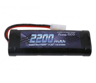 Batteries voitures et bateaux RC - Batterie NiMh 7.2V 2200mAh Prise Tamiya - Gens Ace - FLASH RC