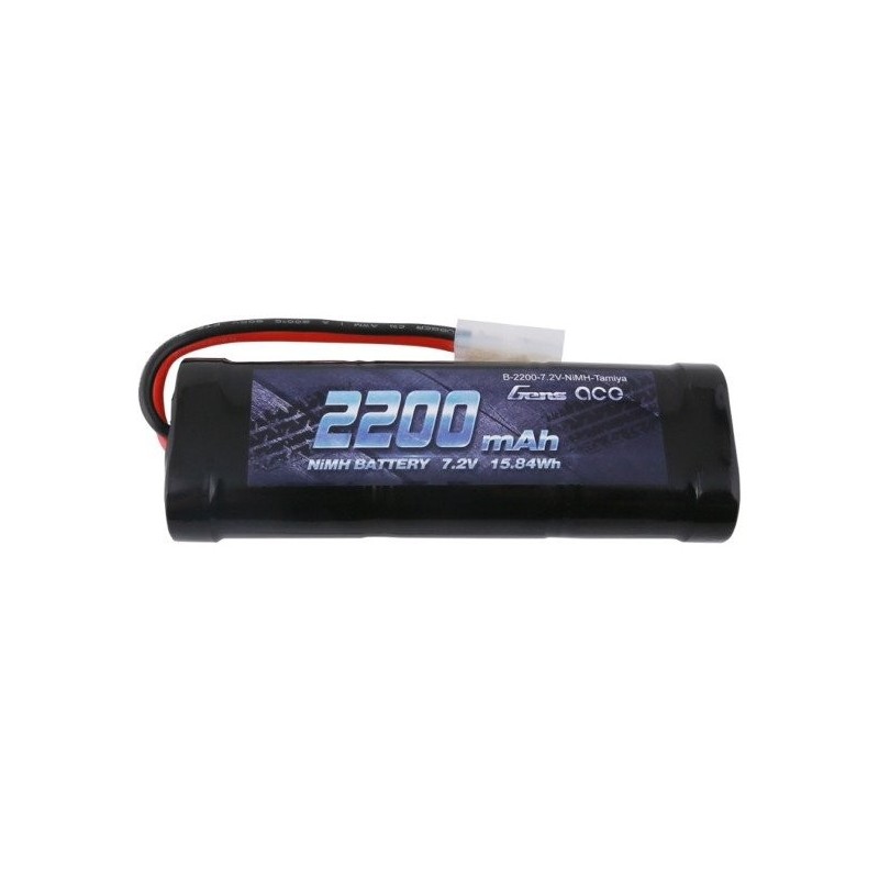 Batterie per auto e barche RC - Batteria NiMh 7.2V 2200mAh presa Tamiya - Gens Ace - FLASH RC