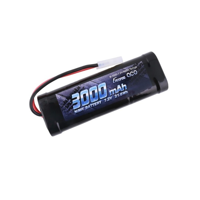 Batterie per auto e barche RC - Batteria NiMh 7.2V 3000mAh presa Tamiya - Gens Ace - FLASH RC