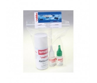 Lot accélérateur + 2x Colles cyano Speed Typ1 &2 20g ROBBE - FLASH RC 2