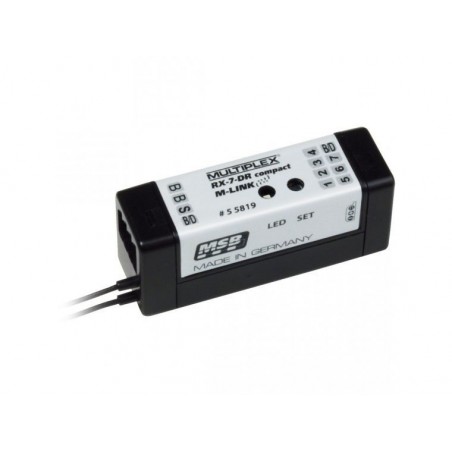 Récepteurs M-Link  (avec télémesure) - Récepteur RX-7-DR compact M-Link 2.4Ghz Multiplex - FLASH RC