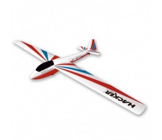 Alianti RC - Bergfalke Red ARF Ali coperte/emp circa 2,00m Modello Hacker - FLASH RC