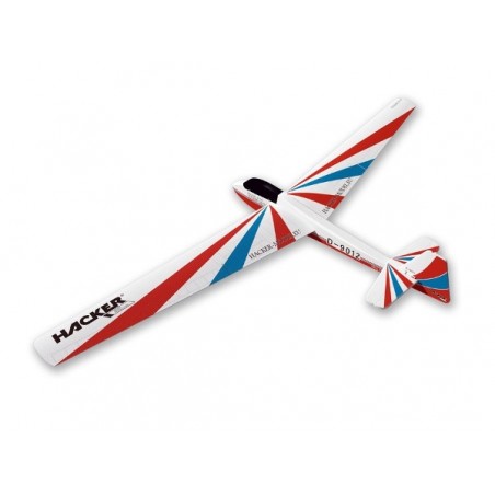Planeadores RC - Bergfalke Red ARF Planeador Alas cubiertas/emp aprox.2.00m Modelo Hacker - FLASH RC