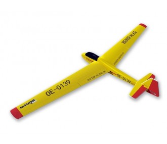 Alianti RC - Bergfalke Yellow ARF Ali coperte/emp circa 2,00m Modello Hacker - FLASH RC