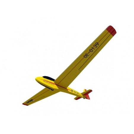 RC-Segler - Segelflugzeug Bergfalke Gelb ARF Flügel/abgedeckt ca.2.00m Hacker model - FLASH RC