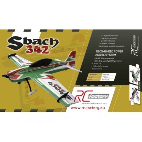 RC-Flugzeug Factory Sbach 342 'Backyard Series' grün/schwarz ca.0.80m