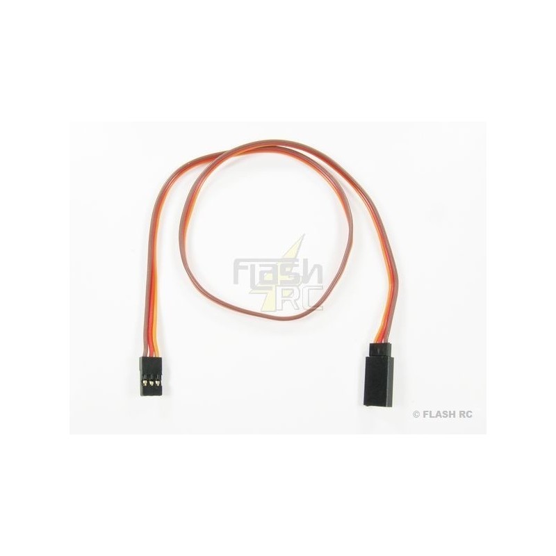 Servo-Verlängerungen - Servo-Verlängerung 60cm JR 0,33mm² Flachdraht - FLASH RC