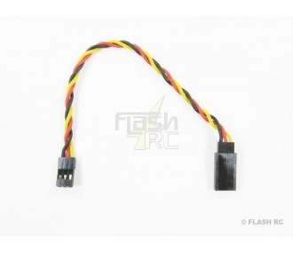 Servo extensions - Servo extension 15cm JR 0,33mm² twisted wire - FLASH RC