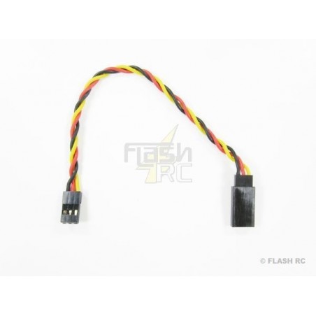 Servo extensions - Servo extension 15cm JR 0,33mm² twisted wire - FLASH RC