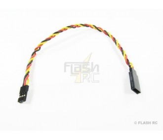 Servo extensions - Servo extension 20cm JR 0,33mm² twisted wire - FLASH RC