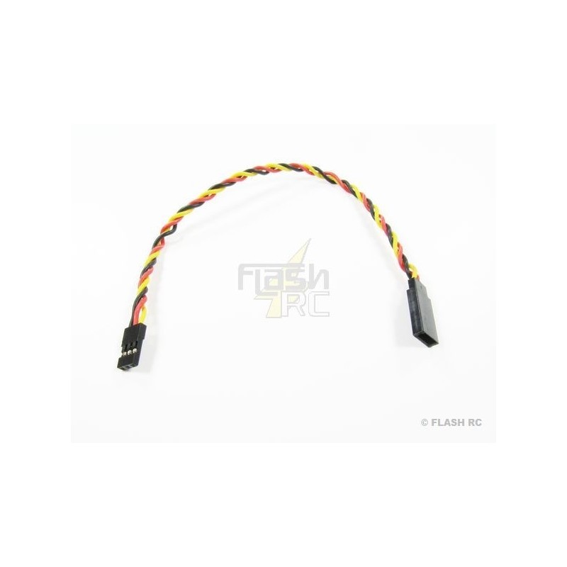 Extensiones servo - Extensión servo 20cm JR 0,33mm² cable trenzado - FLASH RC