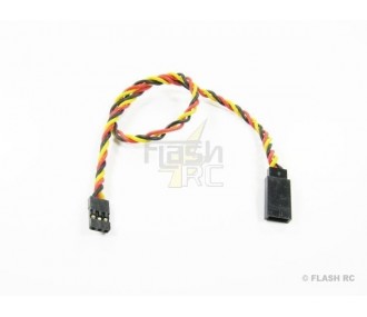Rallonge Servo 30cm JR 0,33mm²  fil torsadé - FLASH RC