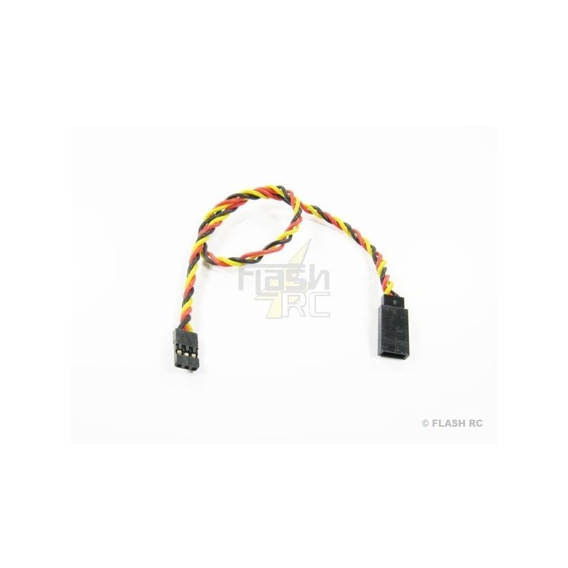 Servoverlängerungen - Servoverlängerung 30cm JR 0,33mm² Litze verdrillt - FLASH RC
