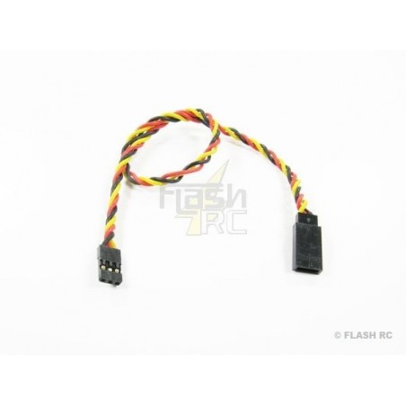 Servoverlängerungen - Servoverlängerung 30cm JR 0,33mm² Litze verdrillt - FLASH RC