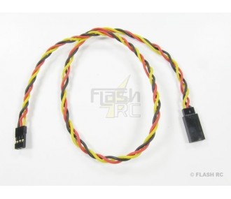 Servo extensions - Servo extension 45cm JR 0,33mm² twisted wire - FLASH RC
