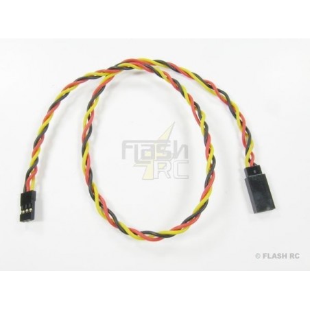 Servo extensions - Servo extension 45cm JR 0,33mm² twisted wire - FLASH RC