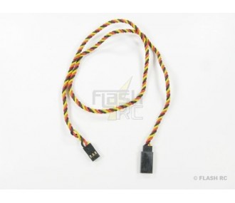 Servo extensions - Servo extension 60cm JR 0,33mm² twisted wire - FLASH RC