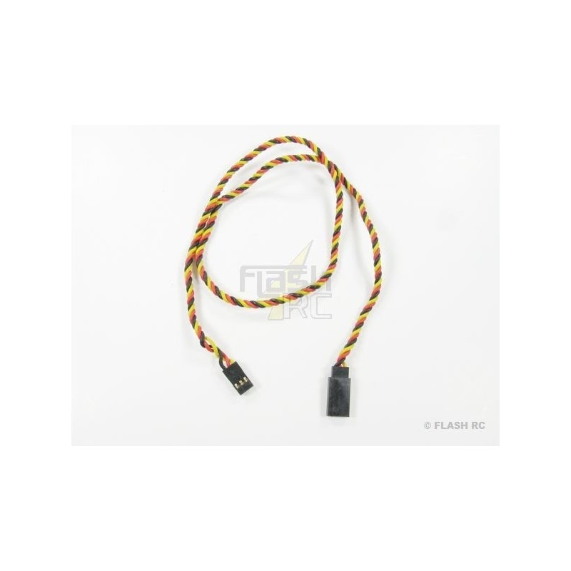 Servoverlängerungen - Servoverlängerung 60cm JR 0,33mm² Litze verdrillt - FLASH RC