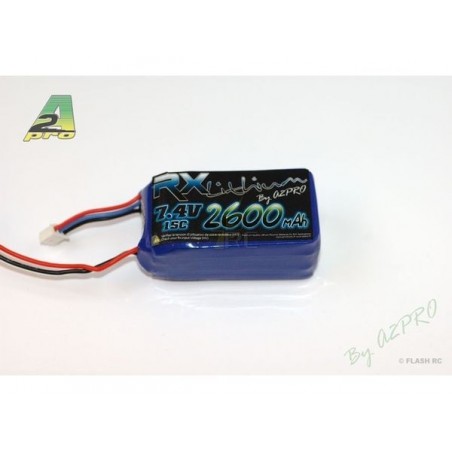 Receiver Batteries - Rx Lipo 2S 2600mAh Battery JR Socket - A2pro - FLASH RC