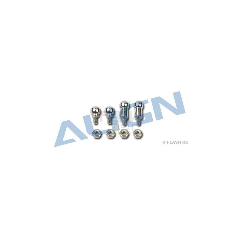 T-REX 550E - H55061 - Heads + nuts ( 2 short, 2 long, 4 nuts ) - TREX 550E Align - FLASH RC