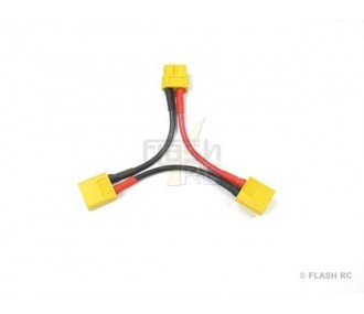 Cavi seriali/paralleli per batterie e motori - Cavo seriale XT60 (Ø:2,5mm², L:7cm) Muldental - FLASH RC