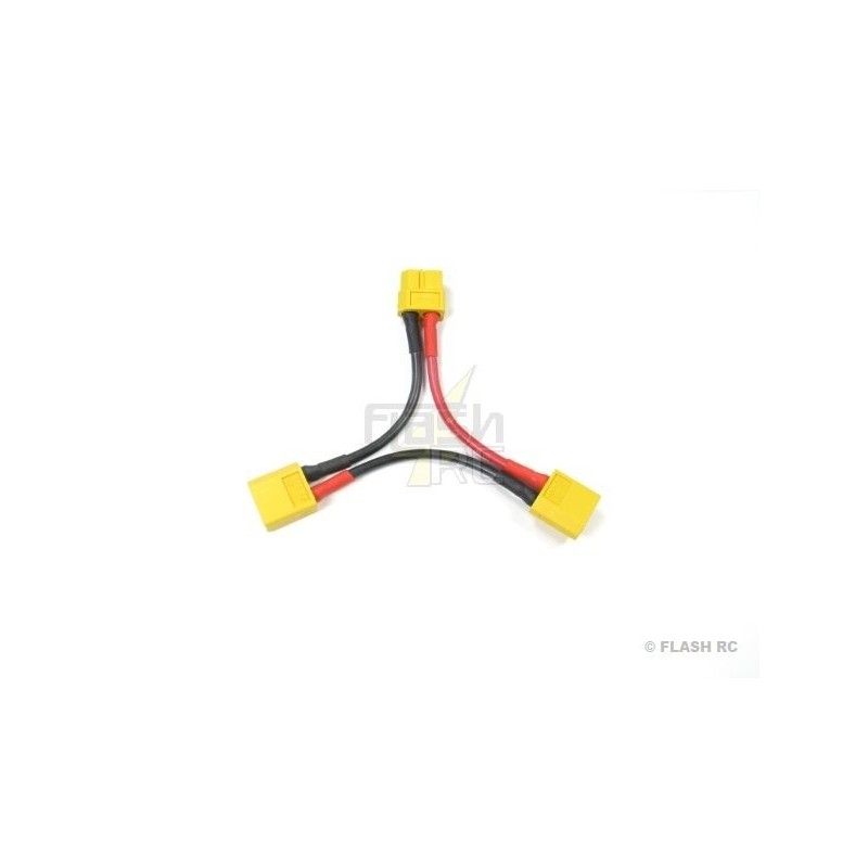 Serielle/parallele Kabel für Batterien & Motoren - XT60 Serielles Kabel (Ø:2.5mm², L:7cm) Muldental - FLASH RC