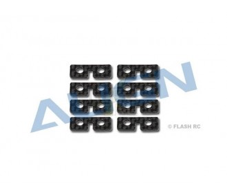 T-REX 600 E / PRO - H60074A - Supports de Servos carbone (8 pcs) - TREX 600E Align - FLASH RC