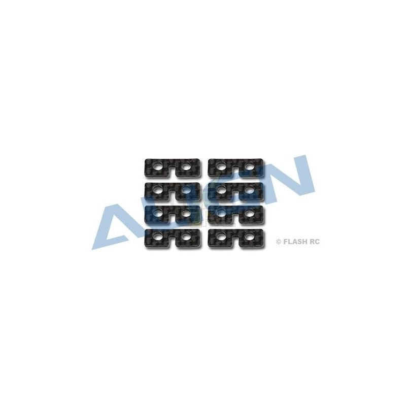 T-REX 600 E / PRO - H60074A - Supports de Servos carbone (8 pcs) - TREX 600E Align - FLASH RC