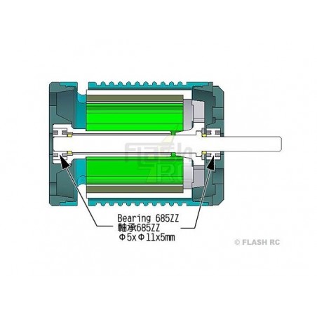 T-REX 600 E / PRO - H60102 - Lager 685ZZ (dia.5 x dia.11 x 5mm) (2 Stck.) - TREX 600E Align - FLASH RC