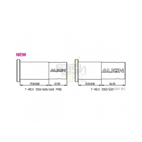 T-REX 550E - H60139A - Axe de roue libre - TREX 550E Align - FLASH RC