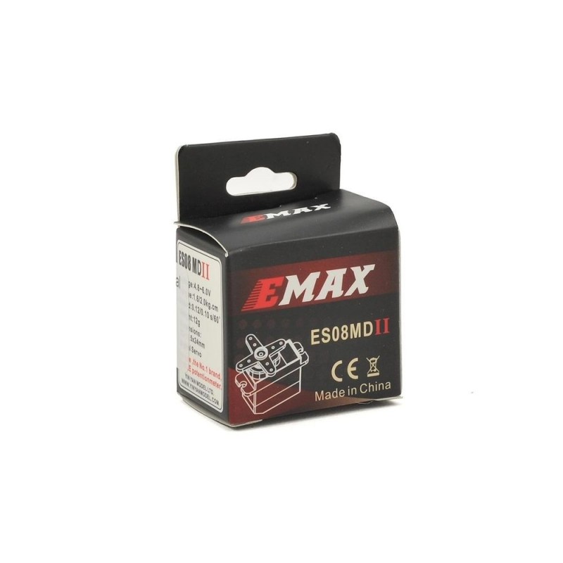Servi - Microservo digitale EMAX ES08MD II MG (12g, 2,4kg/cm, 0,08s/60°) - FLASH RC