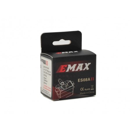 Servo analogique micro EMAX ES08A II (8.5g, 1.8kg/cm, 0.10s/60°) - FLASH RC