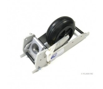 Tren de aterrizaje mecánico retráctil - Tren de aterrizaje retráctil FEMA 9824A 5-10kg (con rueda de 100mm) - FLASH RC