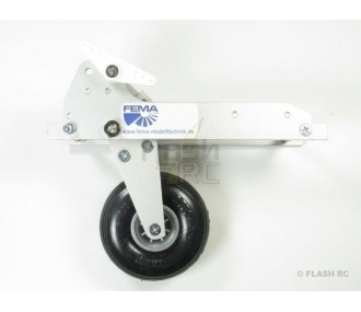 Mechanical retractable glider gear - FEMA 9824A retractable glider gear 5-10kg (with 100mm wheel) - FLASH RC 2