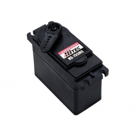 Servos - 'big size' Servo Hitec HS-755MG (117g, 14.4kg.cm, 0.23s/60°) - FLASH RC