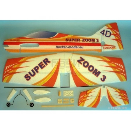 RC Aerobatic Aircraft - Hacker Aircraft model Super Zoom 3 red ARF approx.1.00m - FLASH RC