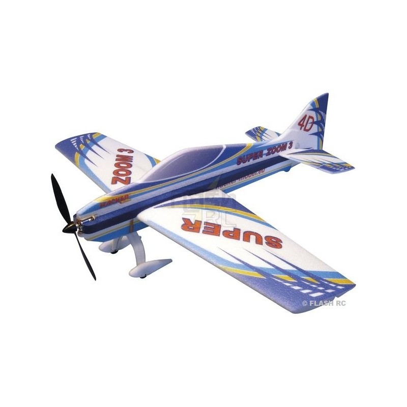 Avión acrobático RC - Hacker modelo Super Zoom 3 azul ARF aprox.1.00m - FLASH RC