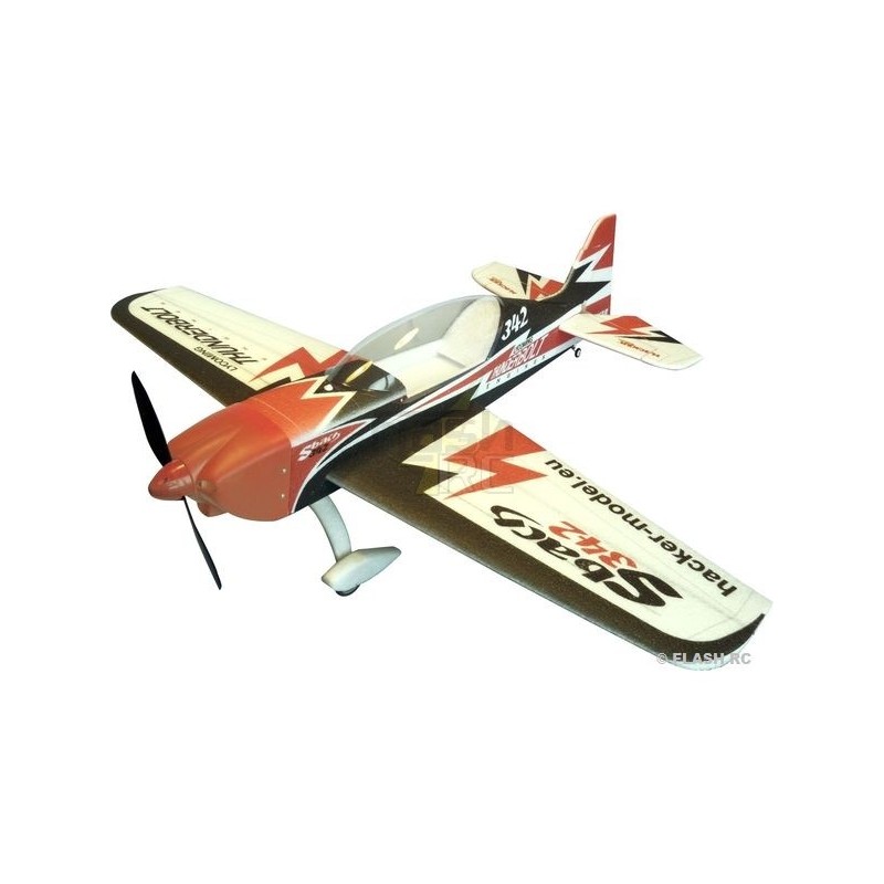 Avion Hacker model Sbach 342 rouge ARF env.1.20m - FLASH RC