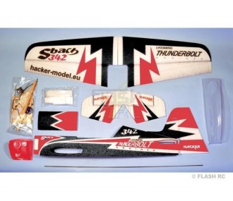 Avión acrobático RC - Avión Hacker modelo Sbach 342 rojo ARF aprox.1.20m - FLASH RC 2