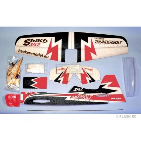 Avion Hacker model Sbach 342 rouge ARF env.1.20m - FLASH RC