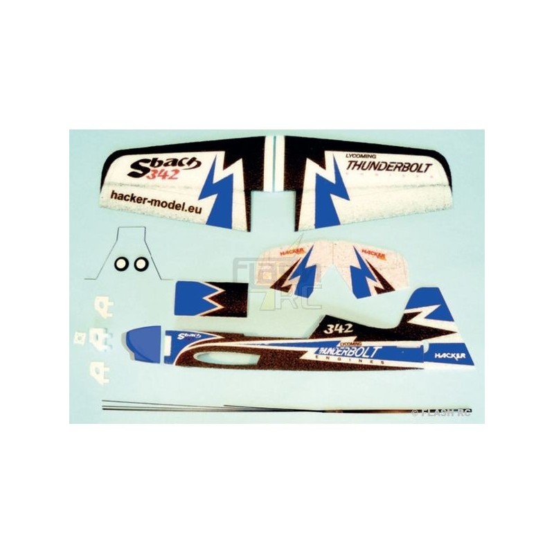 RC Kunstflugzeuge - Flugzeug Hacker model Sbach Mini 500 blau ARF ca.0.50m - FLASH RC