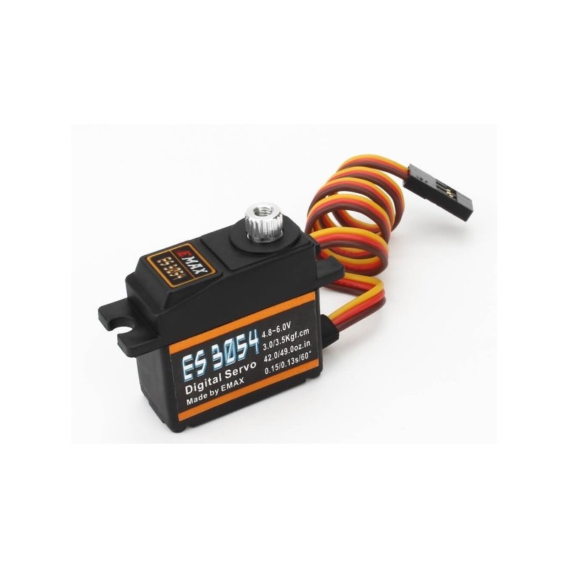 Servos - Digitales Mini-Servo EMAX ES3054 MG (17g, 3.5kg/cm, 0.13s/60°) - FLASH RC