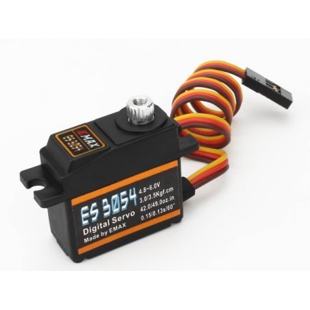 Servi - Mini servo digitale EMAX ES3054 MG (17g, 3,5kg/cm, 0,13s/60°) - FLASH RC