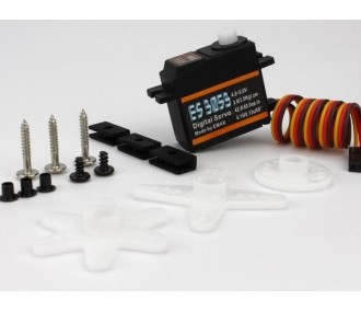 Servo numérique mini EMAX ES3053 (17g, 3.5kg/cm, 0.13s/60°) - FLASH RC 2