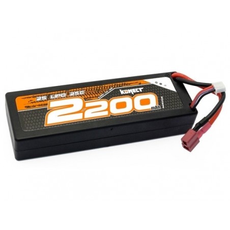 Batteria Konect 2S 7.4V 2200mah 25C LiPo (confezione stick Dean)