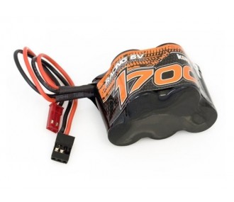 Empfängerbatterien - 6,0V 1700mAh NiMh-Batterie (Pyramidenformat) UNI konect-Stecker - FLASH RC
